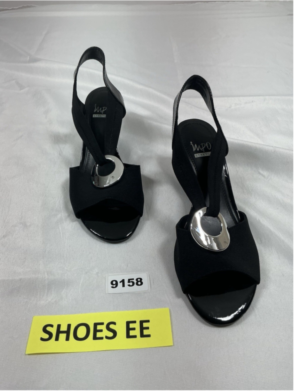 Womans IMPO Vivette Slingback Wedge Sandals Size 8.5 M Black